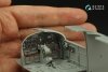 Quinta Studio QD32204 B-25J Mitchell Gun nose 3D-Printed & coloured Interior on decal paper (HK models) 1/32